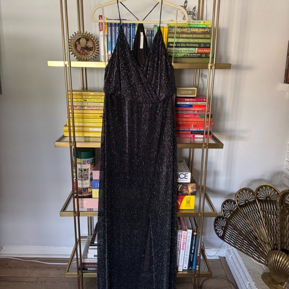 Lush Black & Silver Maxi Dress